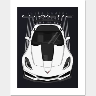 Corvette C7 ZR1 - White Posters and Art